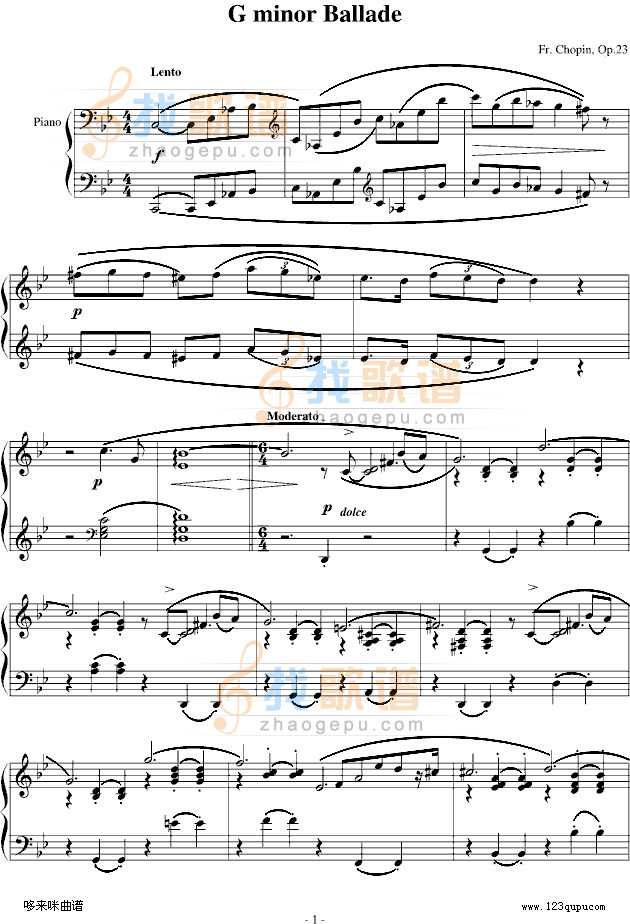 G小调叙事曲-肖邦