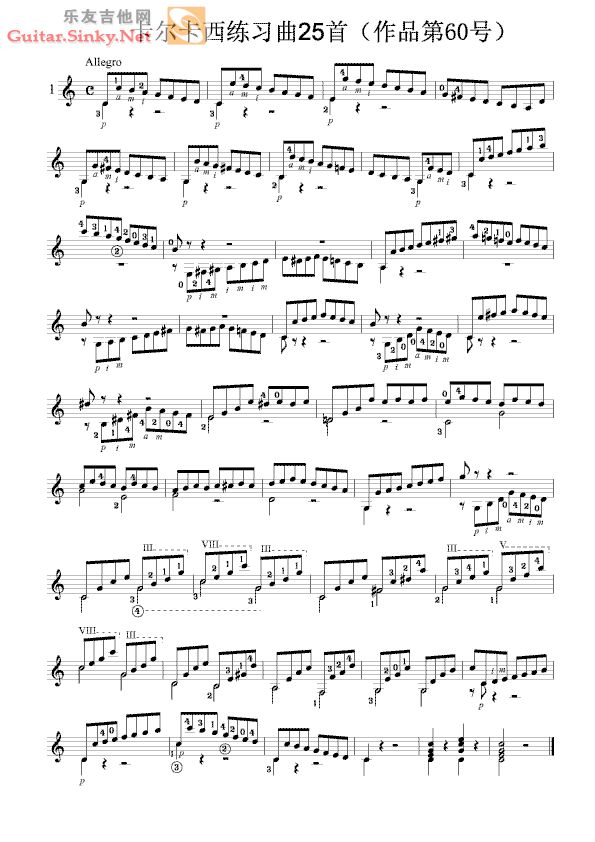 卡尔卡西25首练习曲之