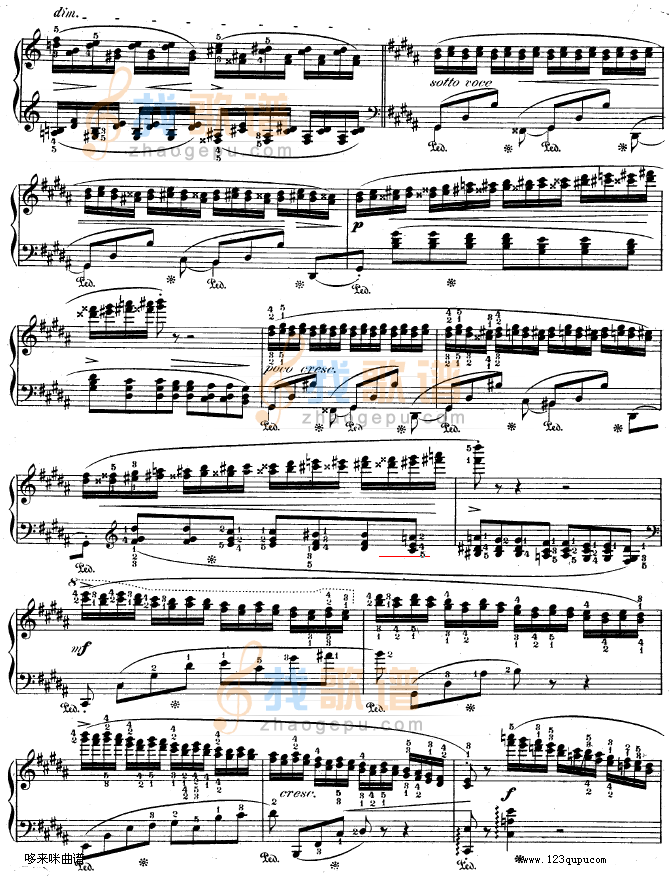 升g小调练习曲作品25-6-肖邦