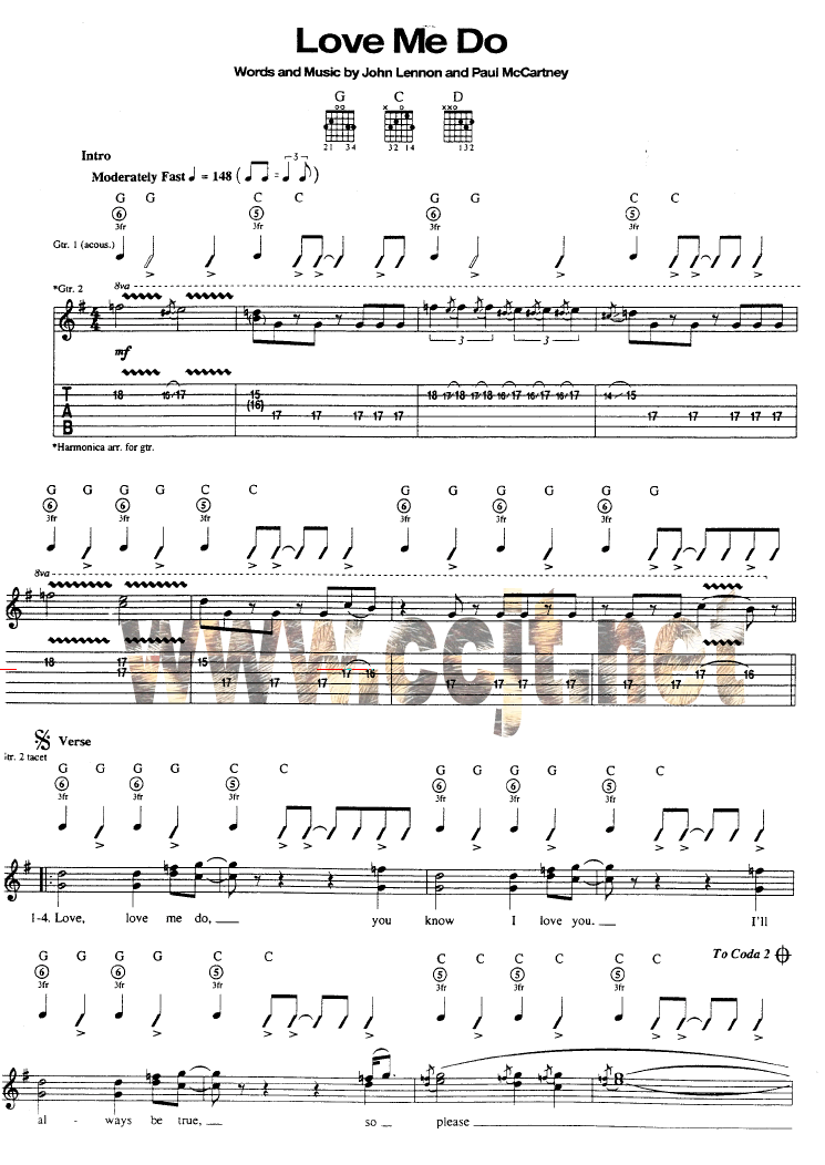 love Me do吉他谱( 六)-