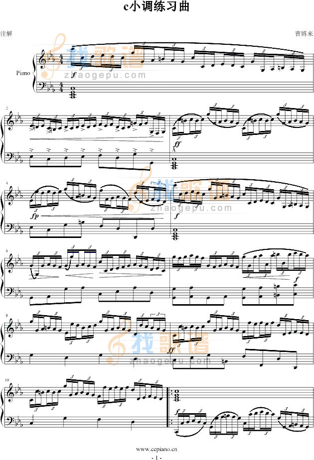c小调练习曲
