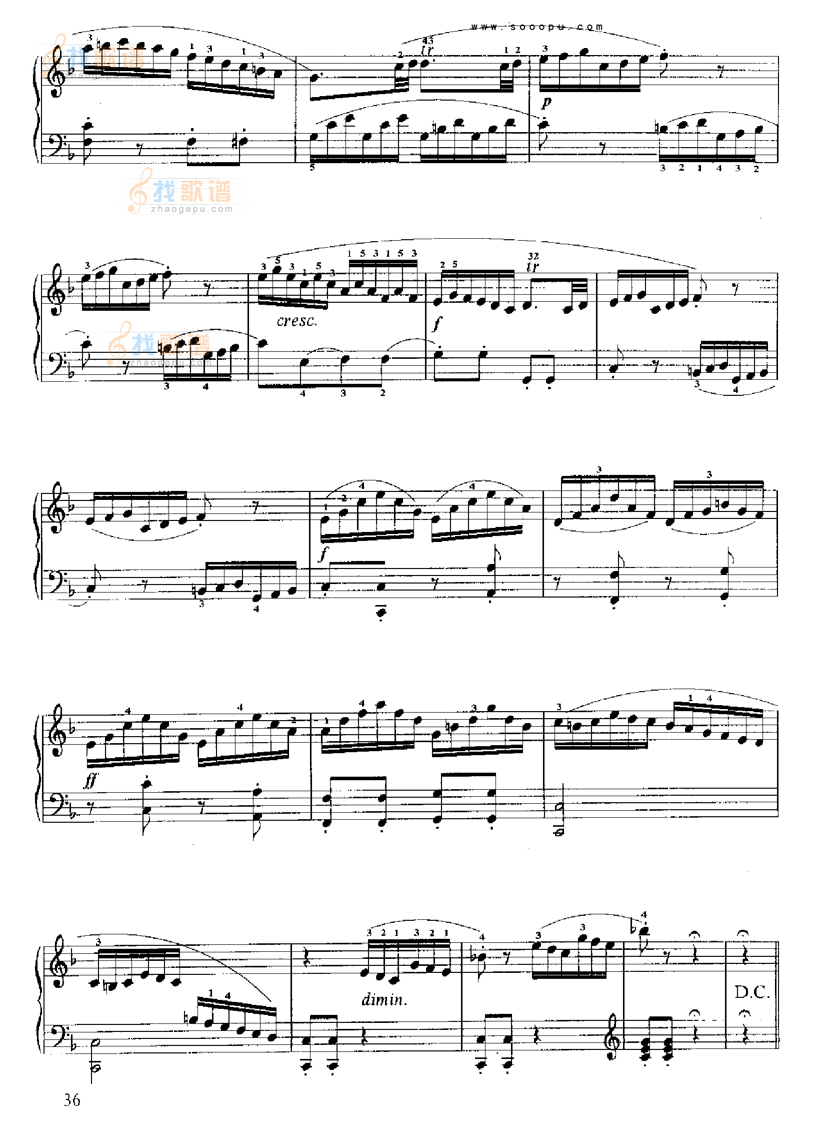 小奏鸣曲(Op.36 No.4)