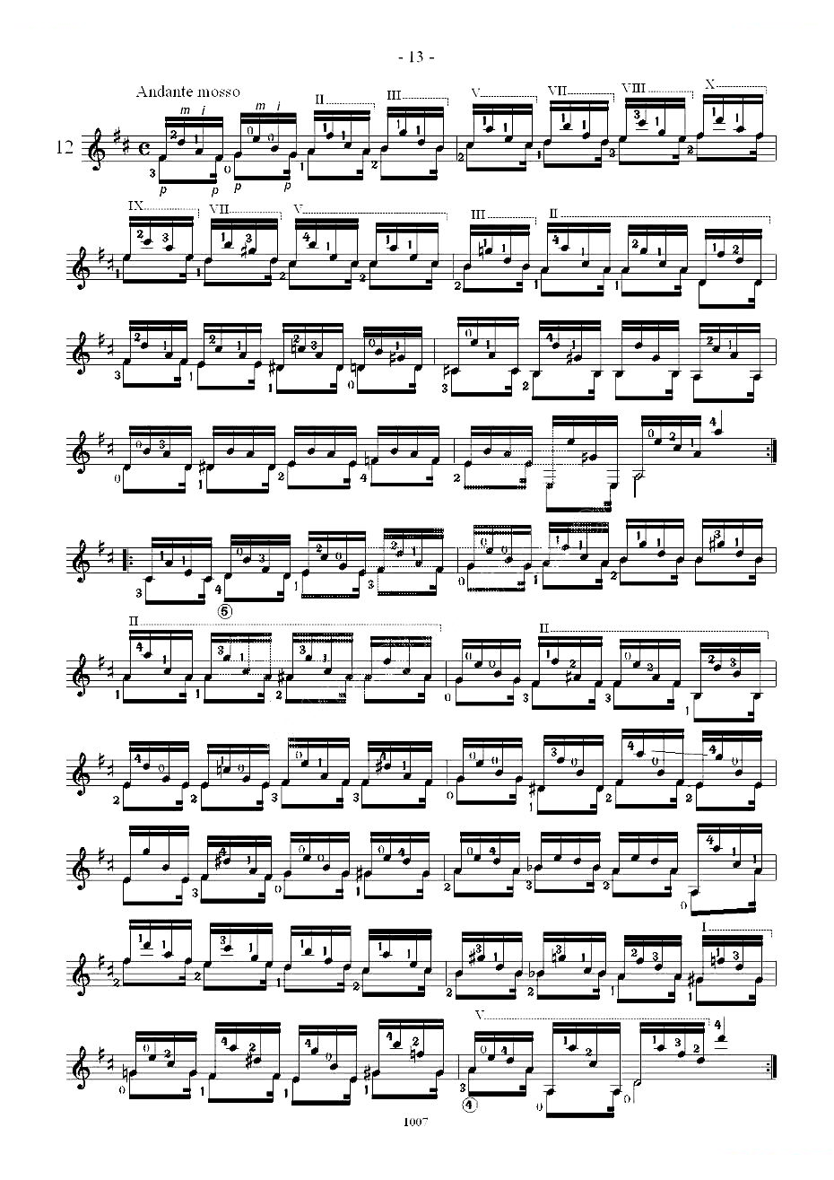 卡尔卡席25首练习曲之11——15