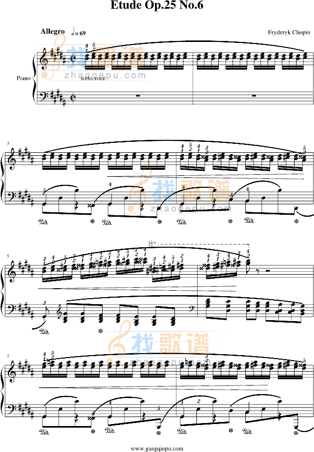肖邦三度练习曲(op.25 no.6)