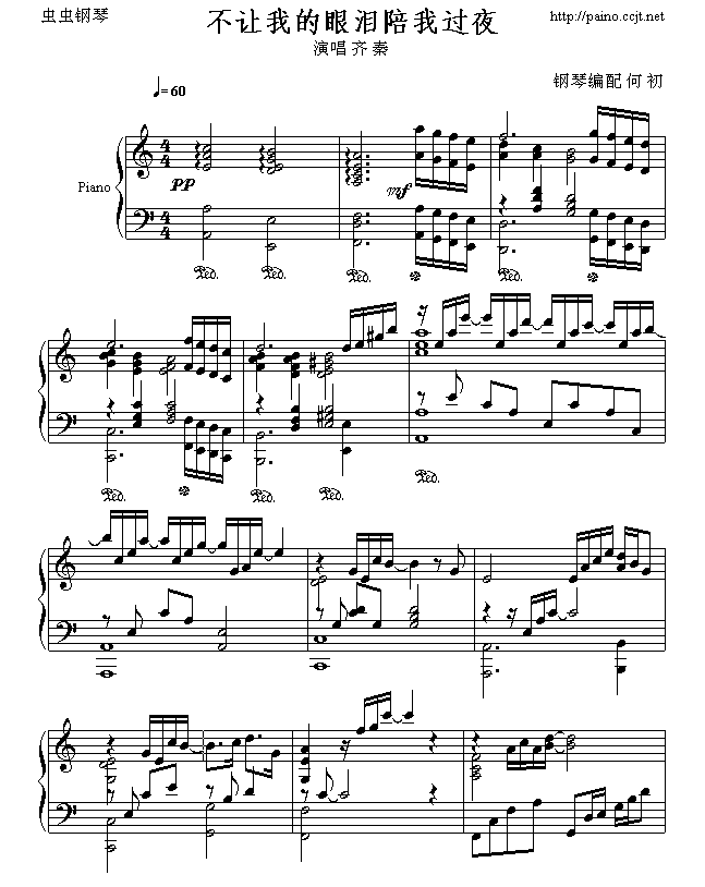 不让我的眼泪陪我过夜