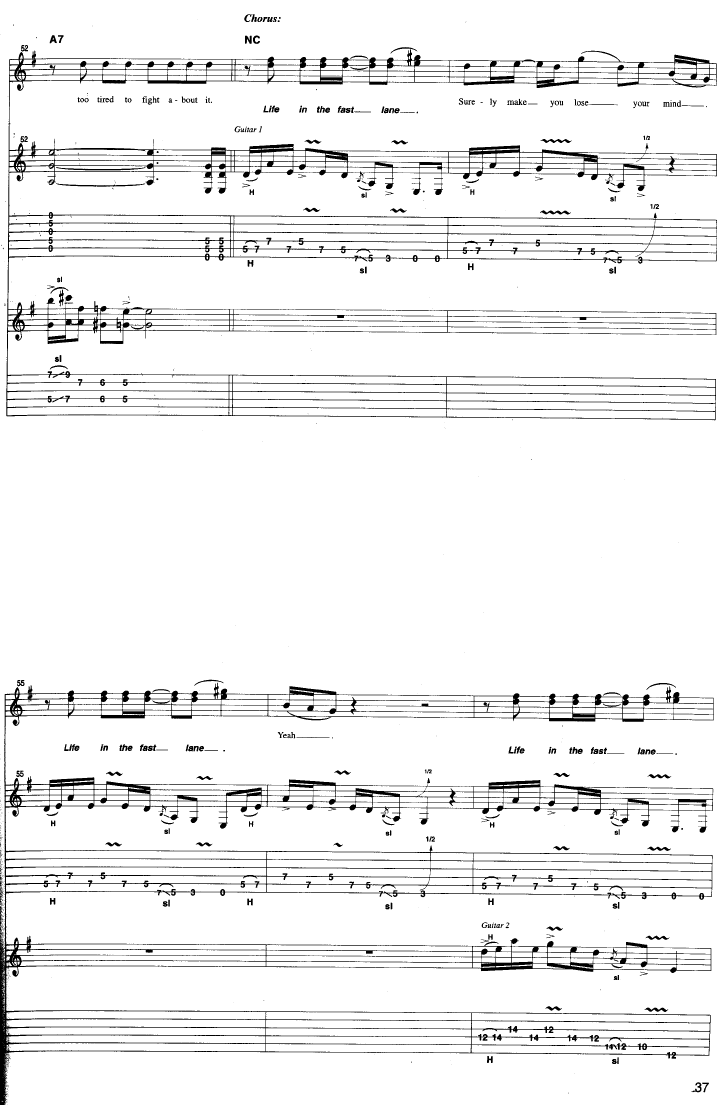Life In The Fast Lane - 原版扫描吉他谱( 六)-