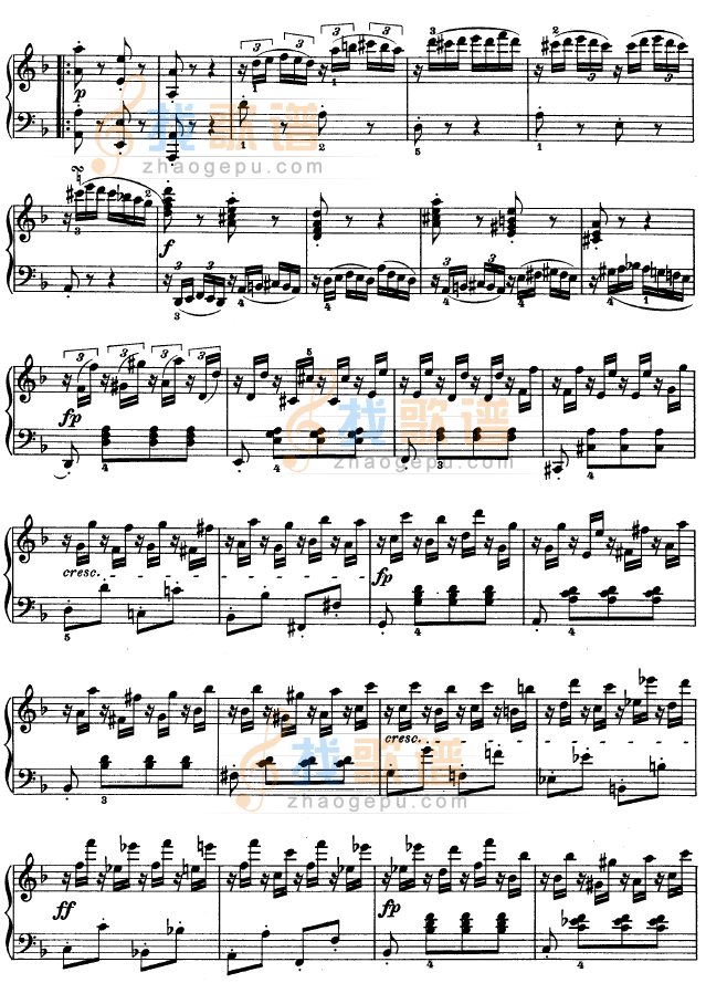 F大调第六钢琴奏鸣曲 - Op.10—2