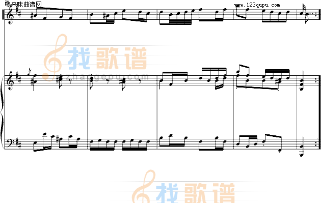 巴赫第二组曲中嬉戏曲-巴赫