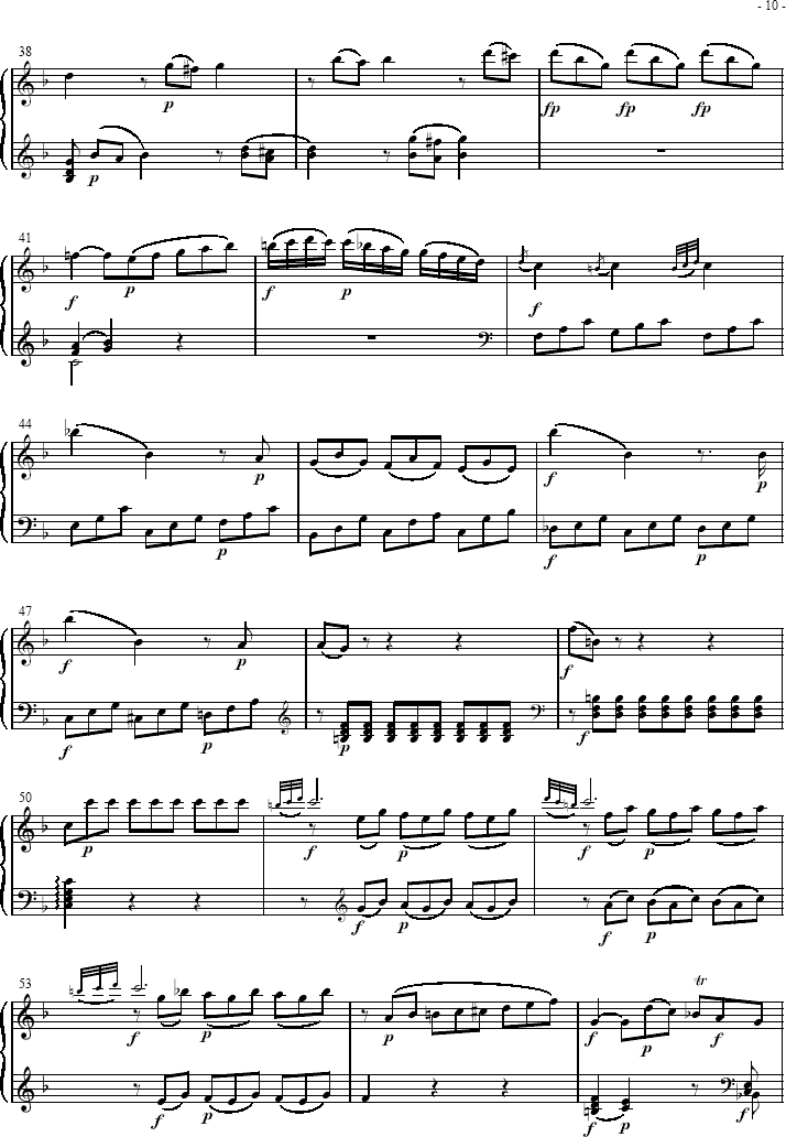 奏鸣曲 Sonatas K279 Mvt.2