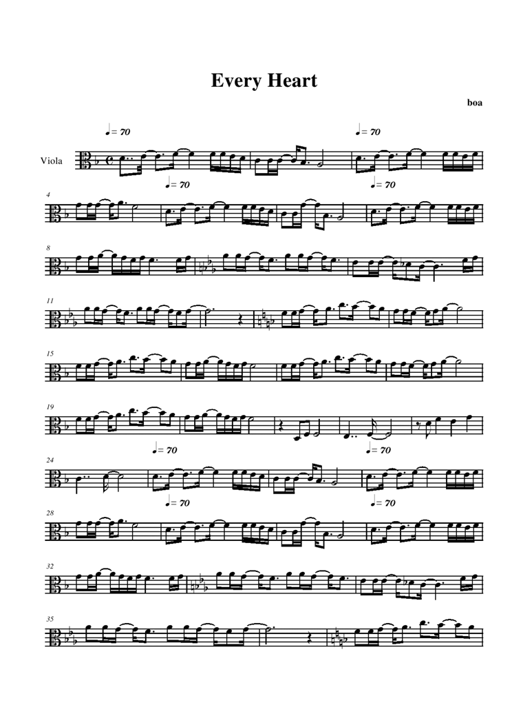 Every Heart  viola