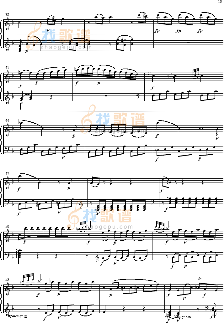 奏鸣曲 Sonatas K279 Mvt.2-莫扎特
