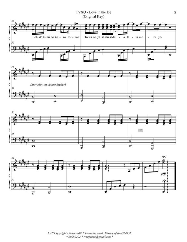 Love In The Ice -Original Key