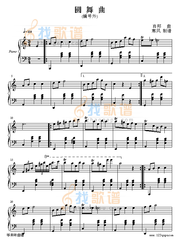 圆舞曲（编号外）-肖邦