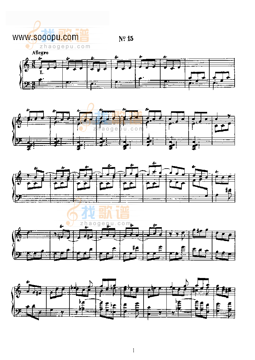 二十首经典奏鸣曲第十五首