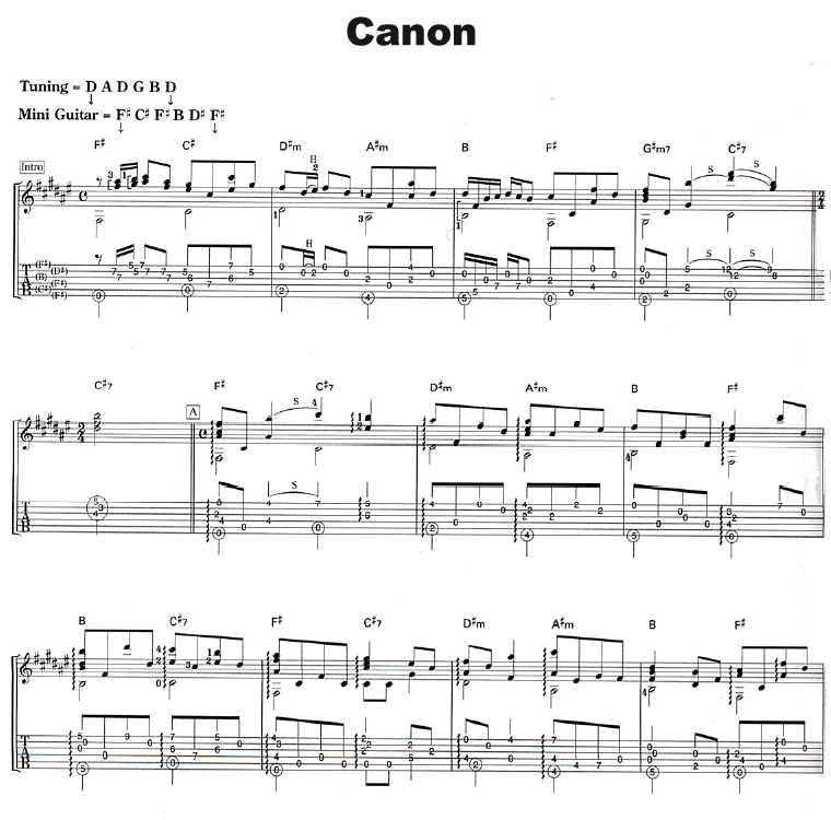Canon吉他谱( 六)