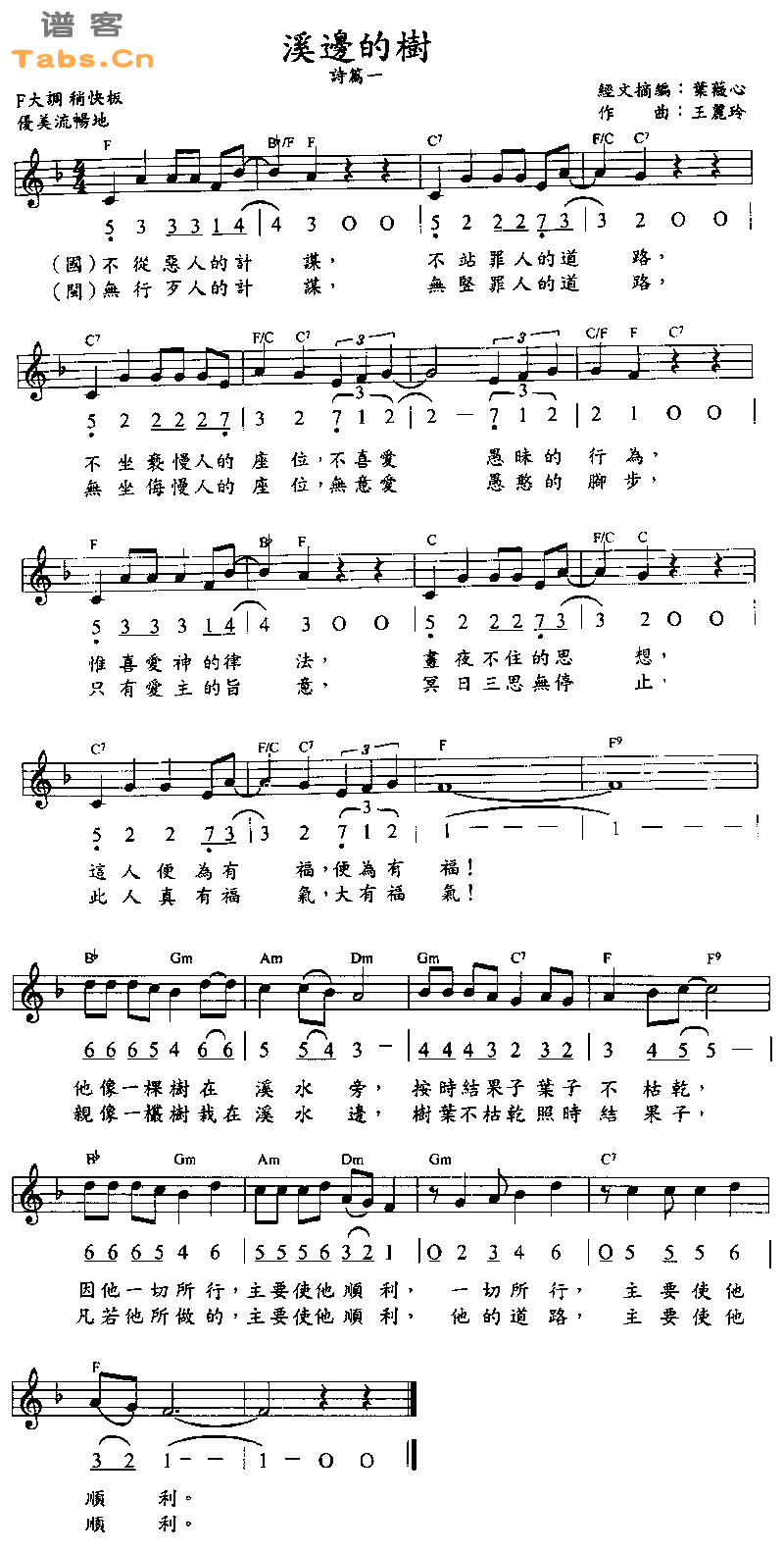 溪边的树 	