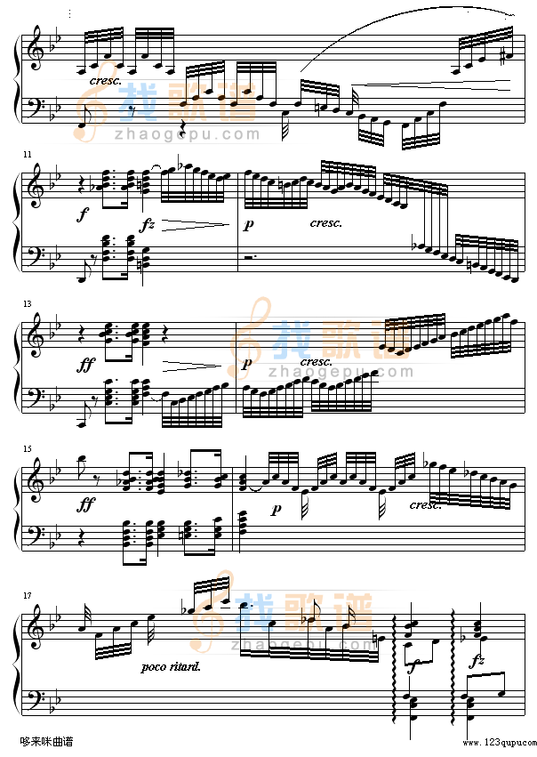 降B大调序曲-巴赫