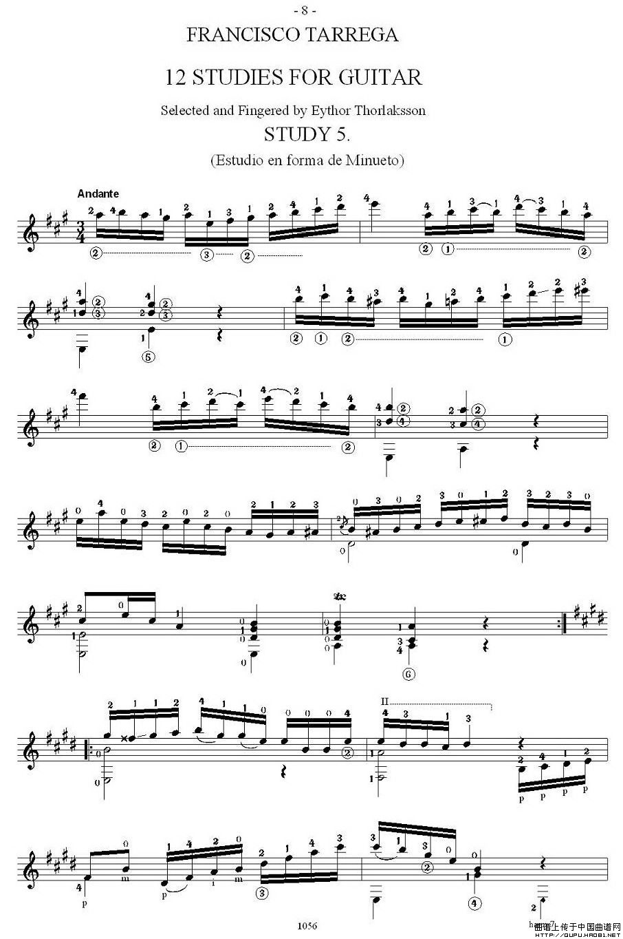 他雷加12首练习曲之5