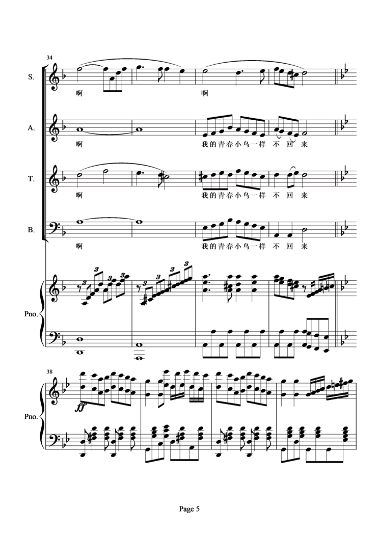 青春舞曲(总谱)