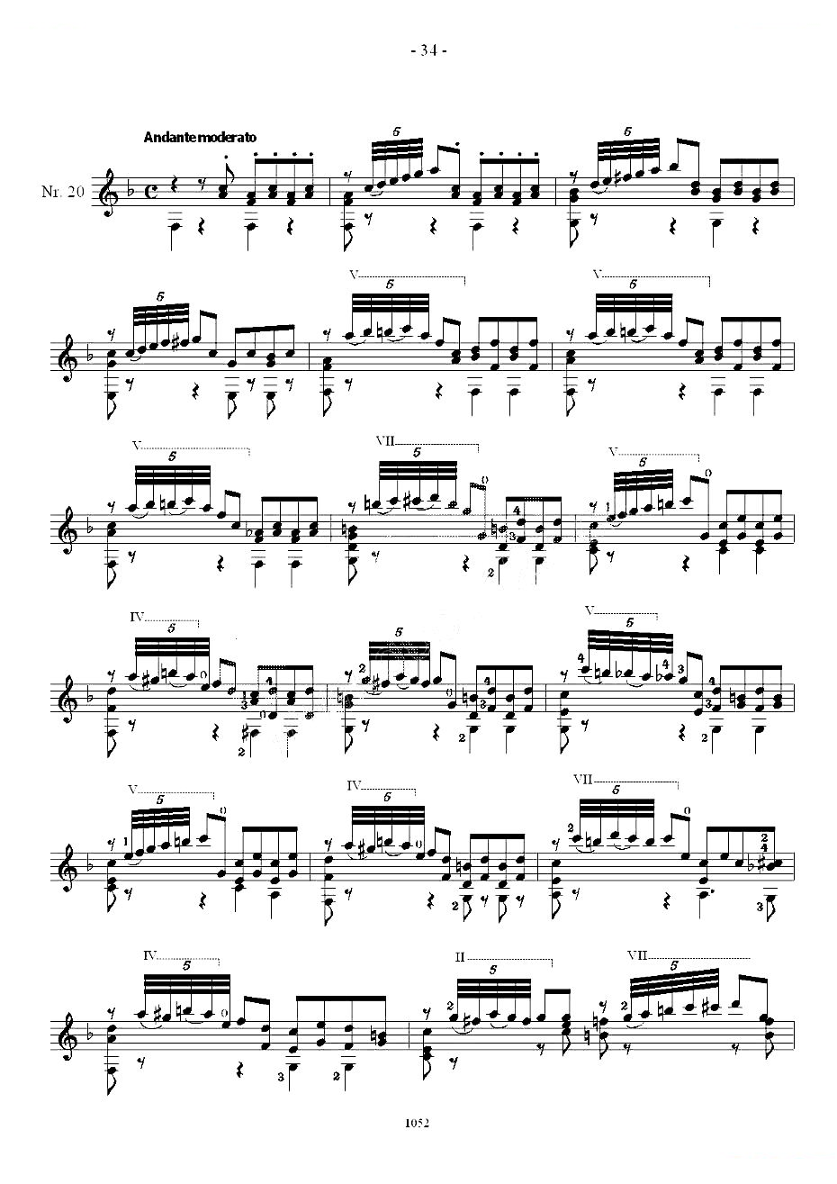 索尔·克斯特26首练习曲之16——20