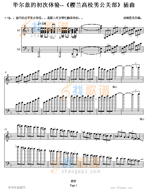 华尔兹的初次体验-樱兰高校男公关部