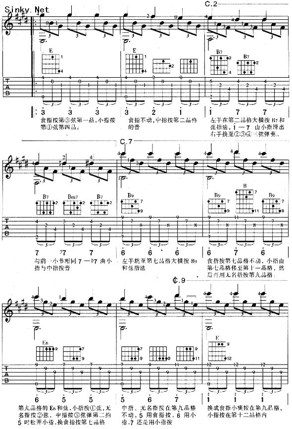 爱的罗曼斯（详细弹法）