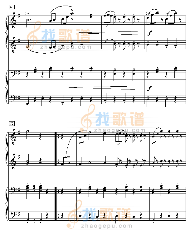 拉德斯基进行曲（双钢琴）