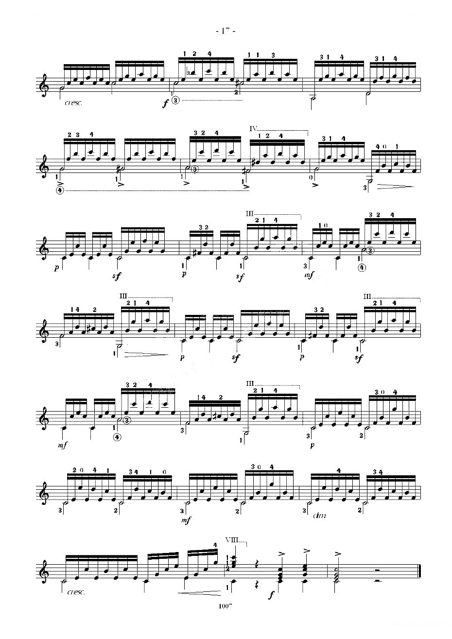卡尔卡席25首练习曲之11——15