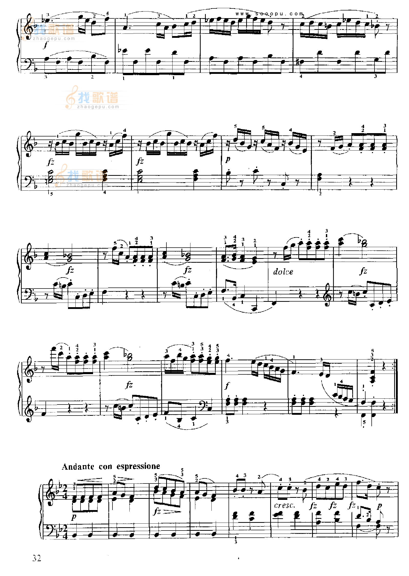 小奏鸣曲(Op.36 No.4)