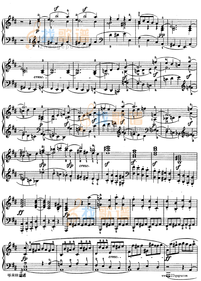 D大调第七钢琴奏鸣曲 - Op. 10 No--3-贝多芬