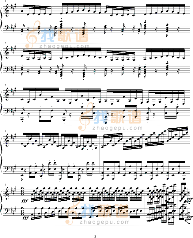 A大调奏鸣曲第一乐章