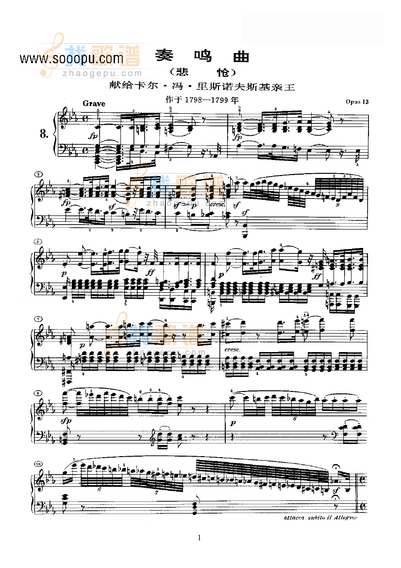 奏鸣曲(Opus13)