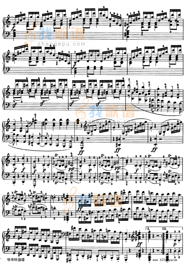 第三钢琴奏鸣曲 -Op.2 No.3-贝多芬