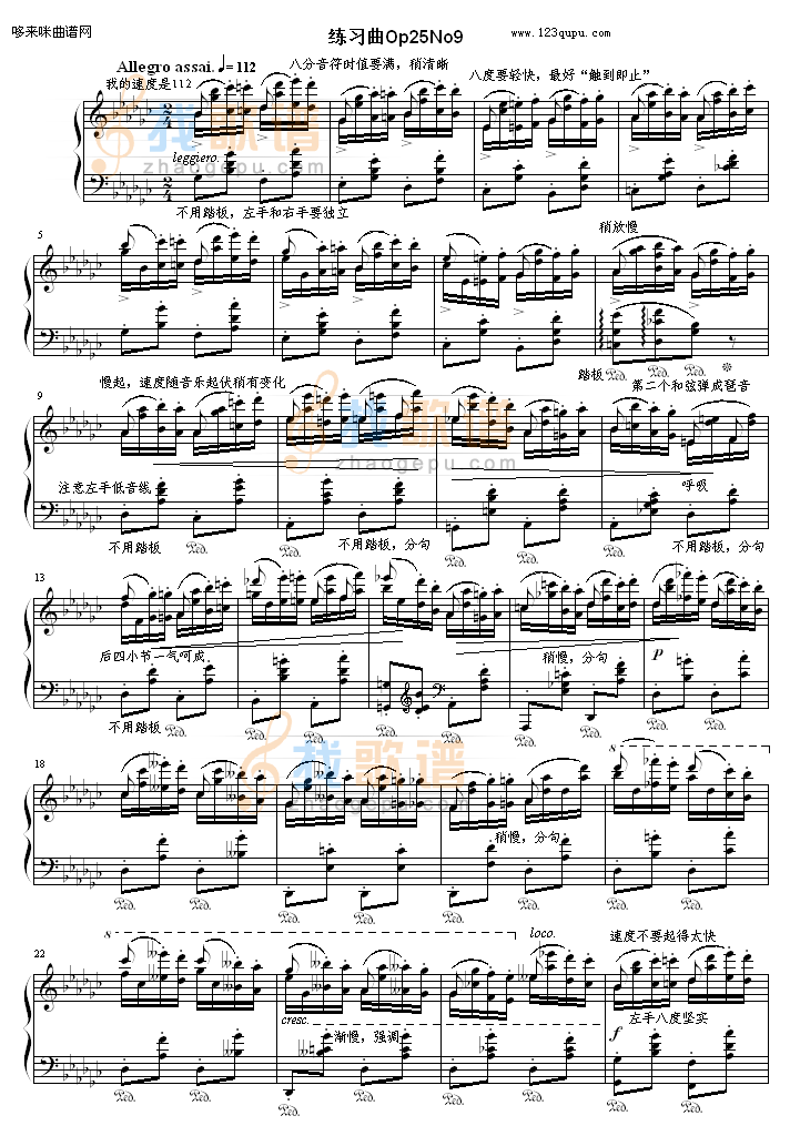 练习曲Op25No9 -讲解版-肖邦