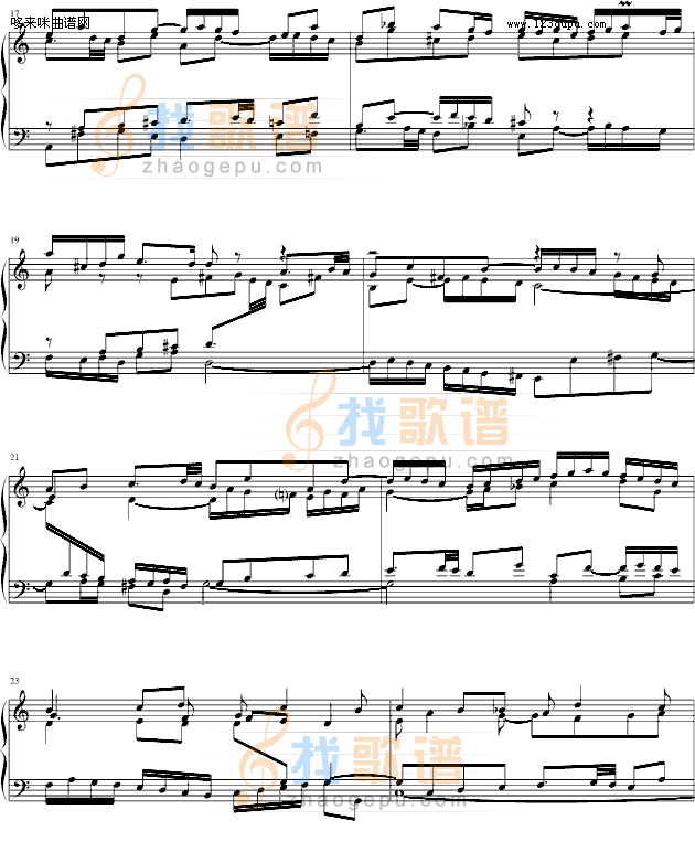 戈原-巴赫Fuga I(BWV 846-2)-巴赫