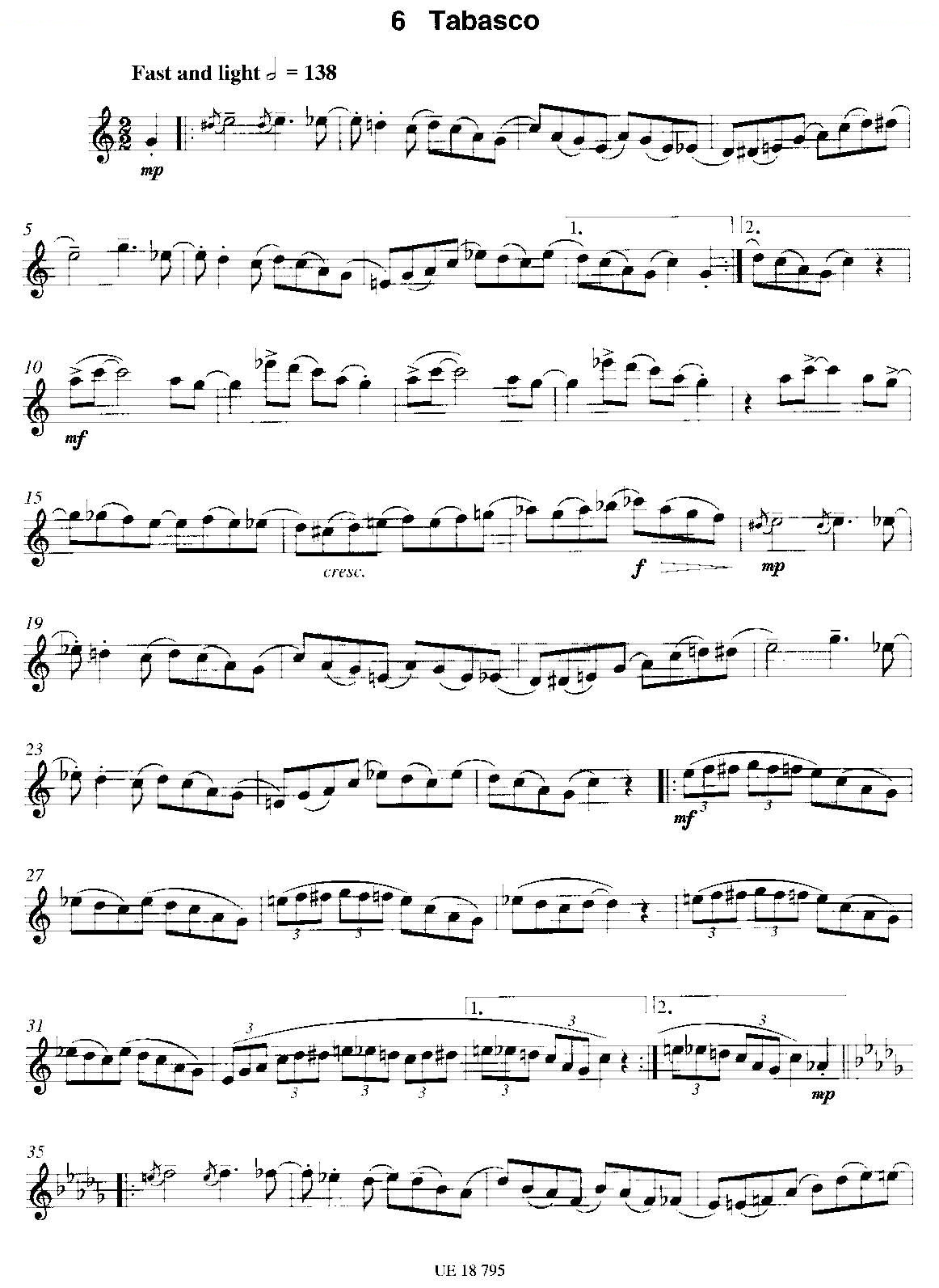 Tabasco（12首现代风格练习曲之6）