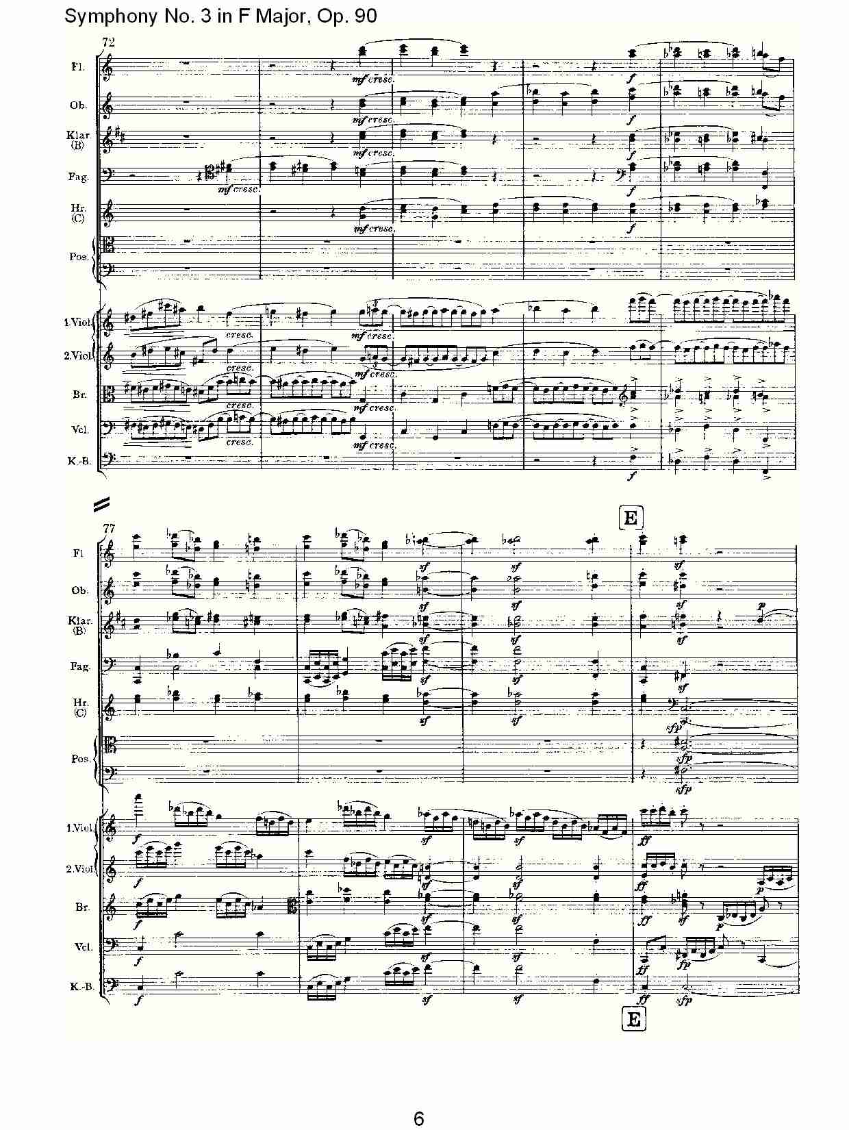 F大调第三交响曲, Op.90第二乐章（二）