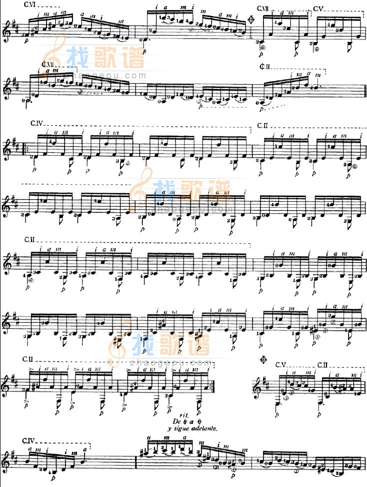大教堂La Catedral (preludio)吉他谱(谱)