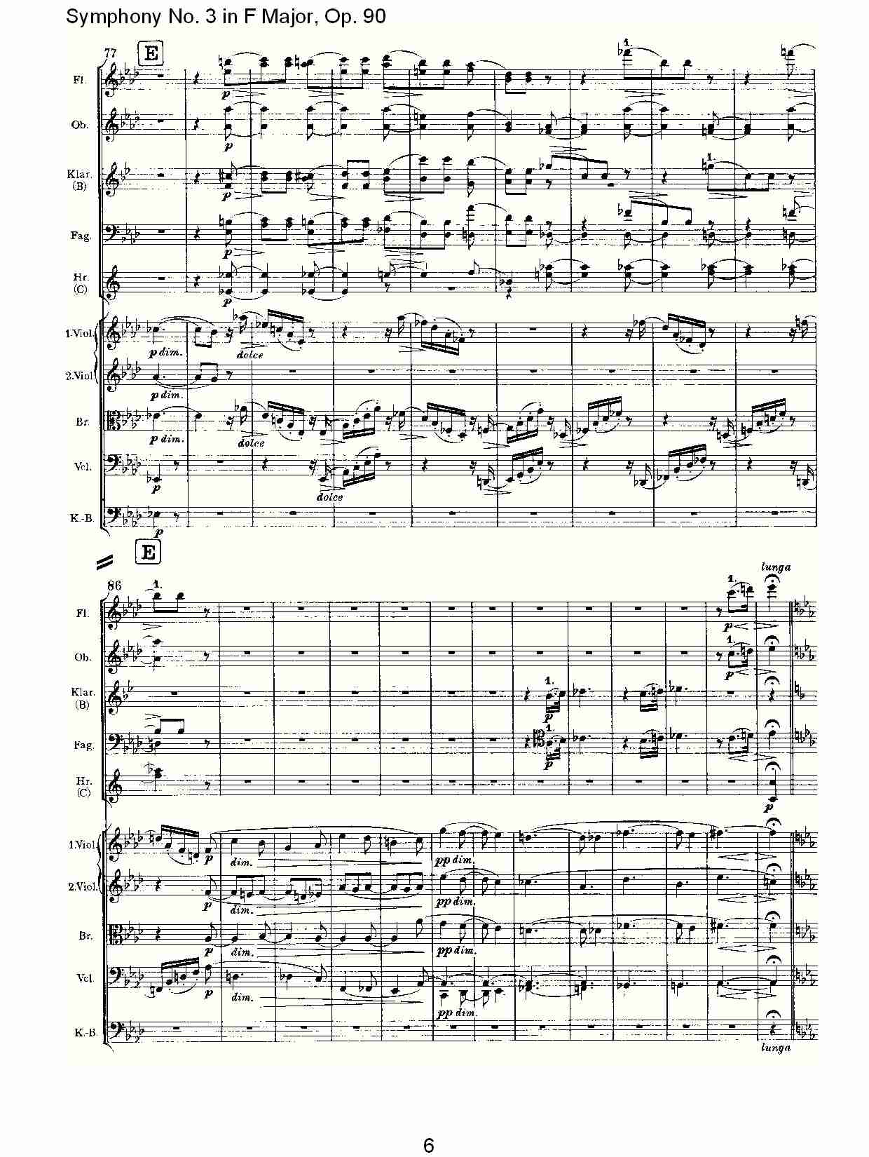 F大调第三交响曲, Op.90第三乐章（二）