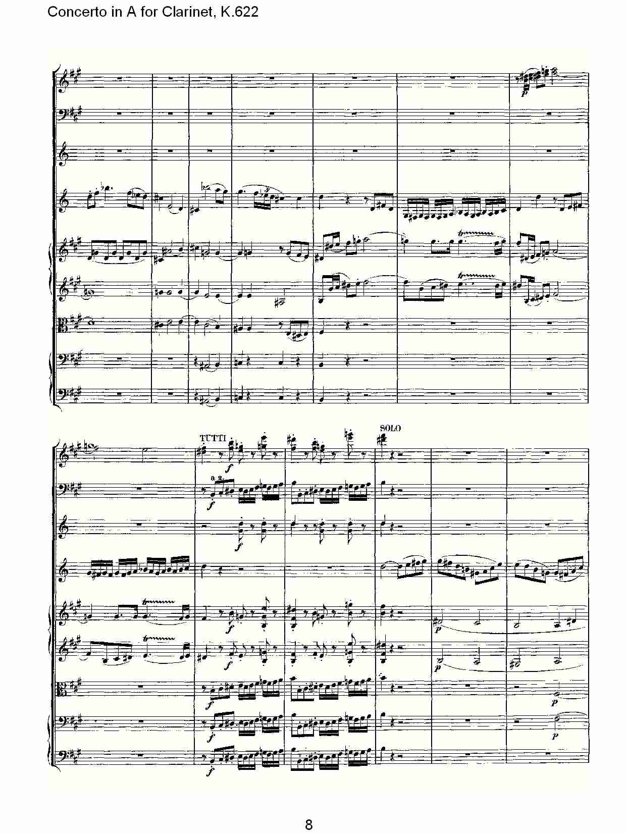 A调单簧管协奏曲, K.622（二）