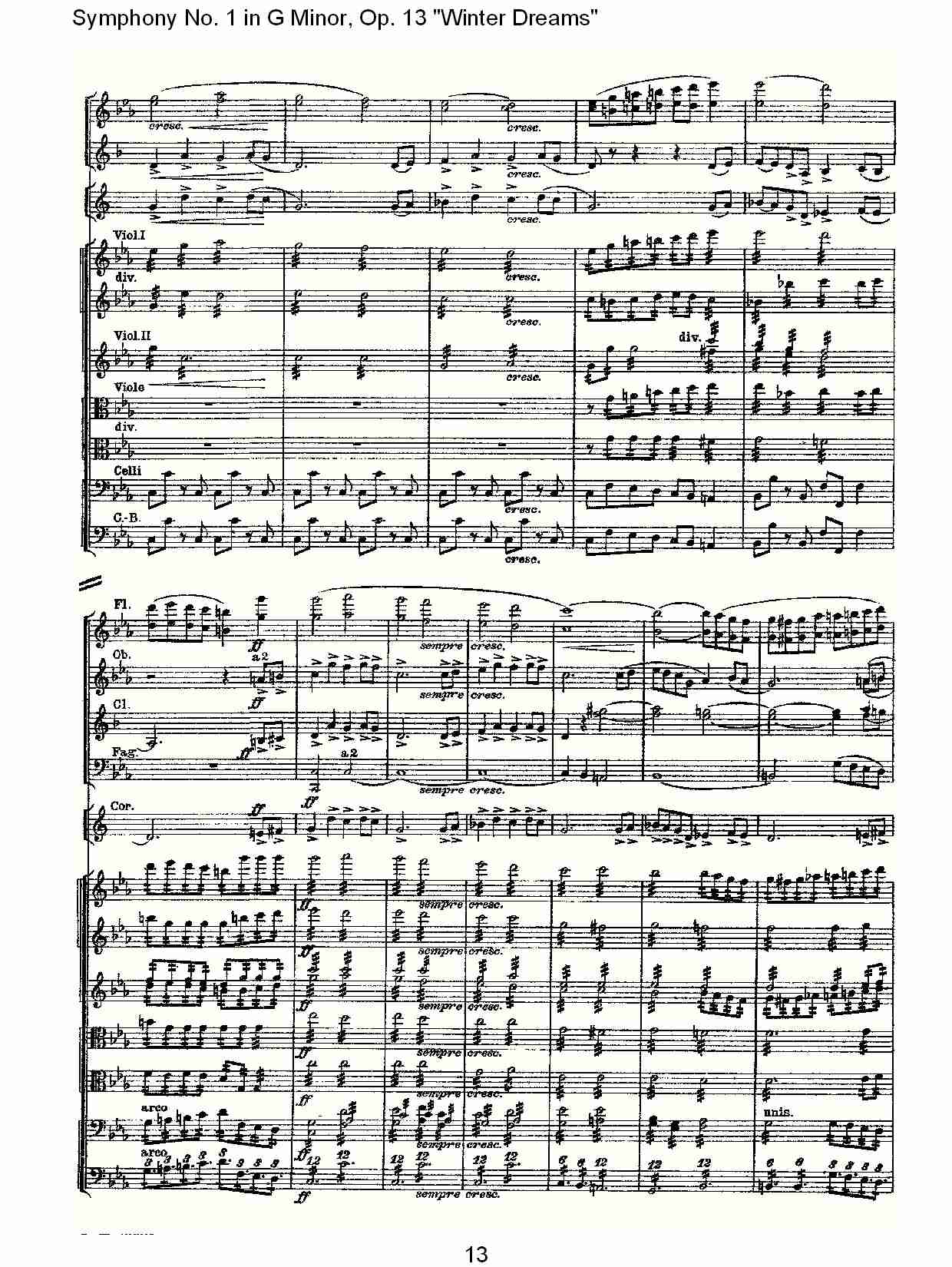 G小调第一交响曲,Op.13冬天的梦幻第二乐章（三）