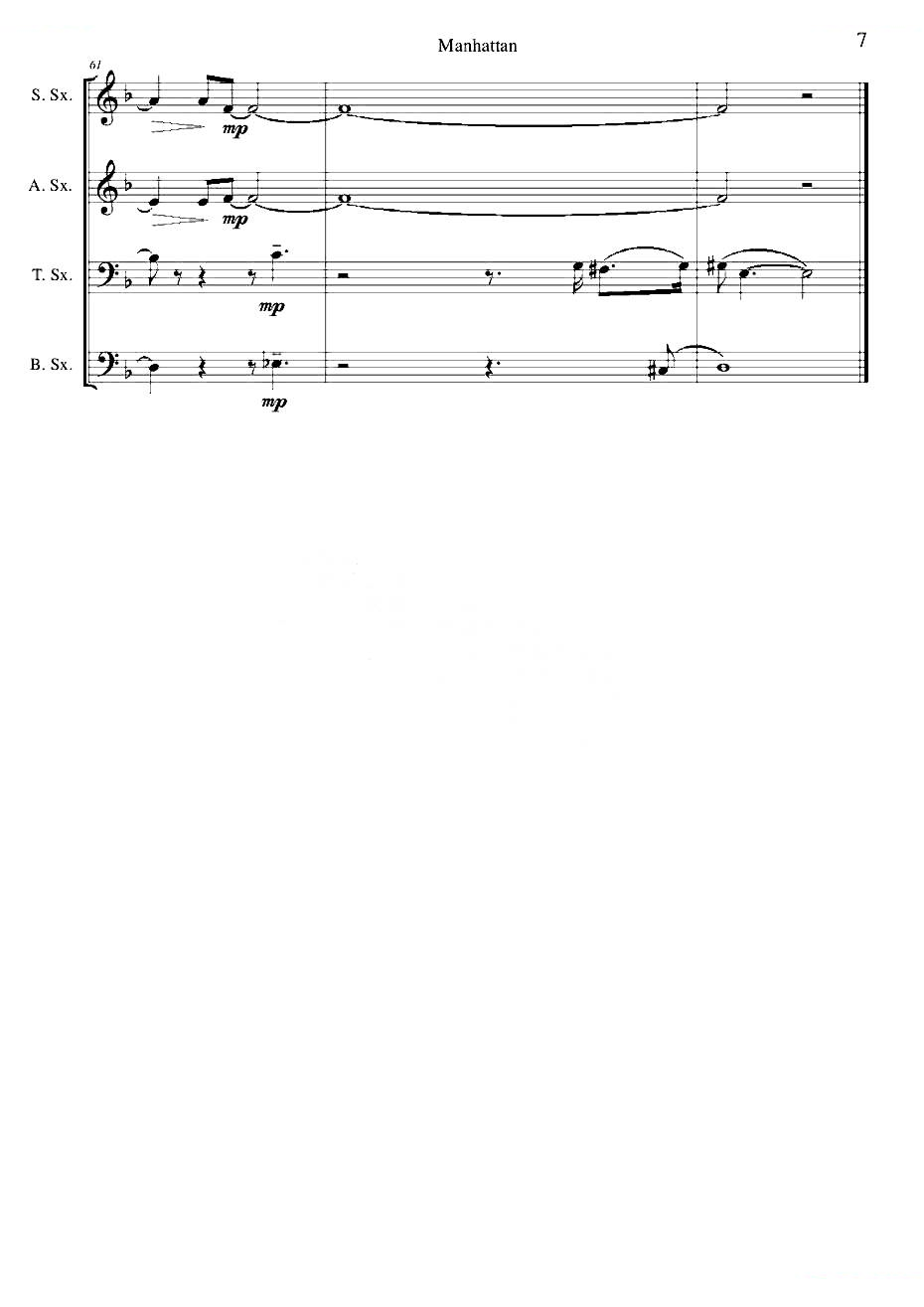 Manhattan score（四重奏）