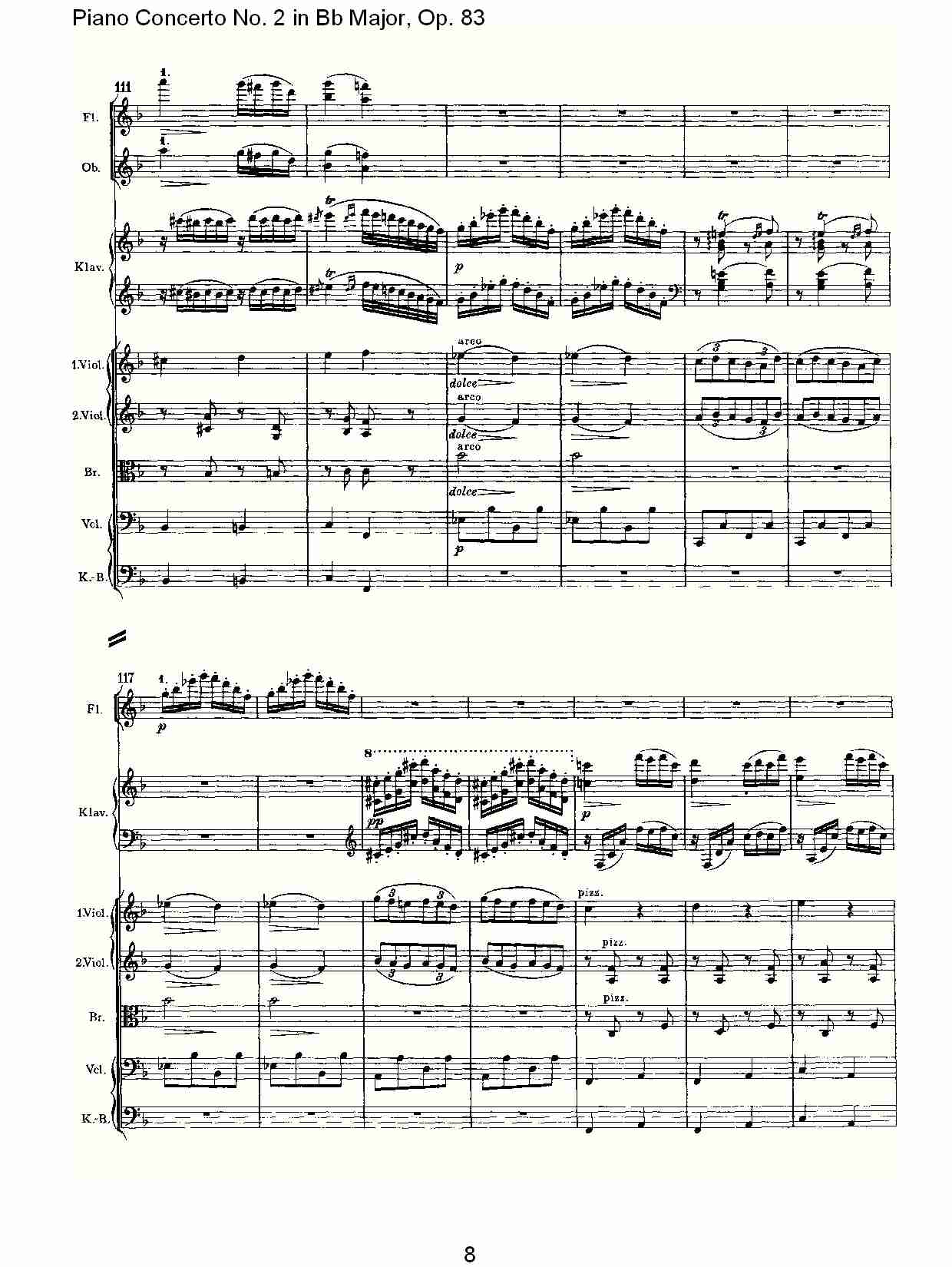 Bb大调钢琴第二协奏曲, Op.83第四乐章（二）