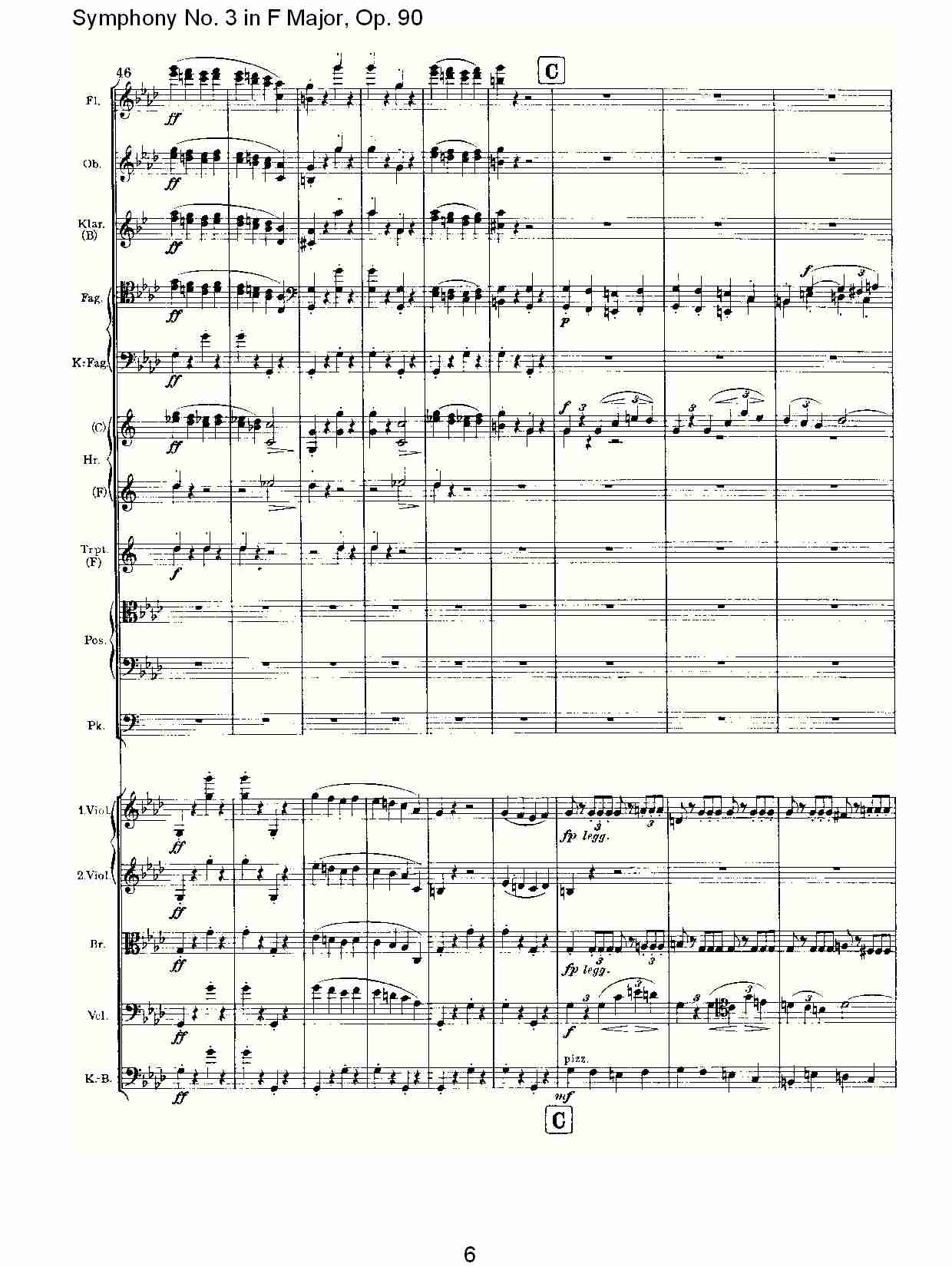 F大调第三交响曲, Op.90第四乐章（二）