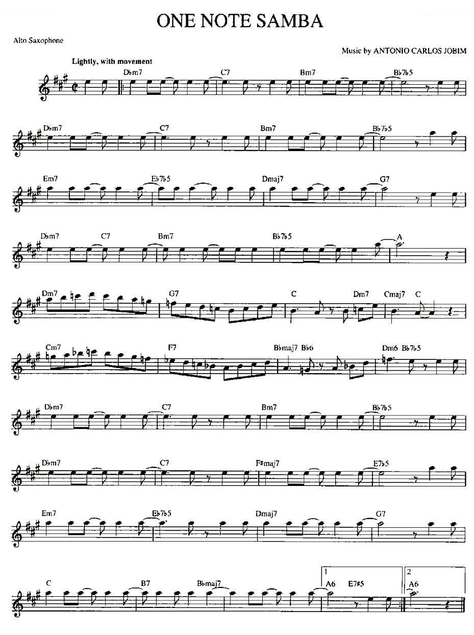 ONE NOTE SAMBA