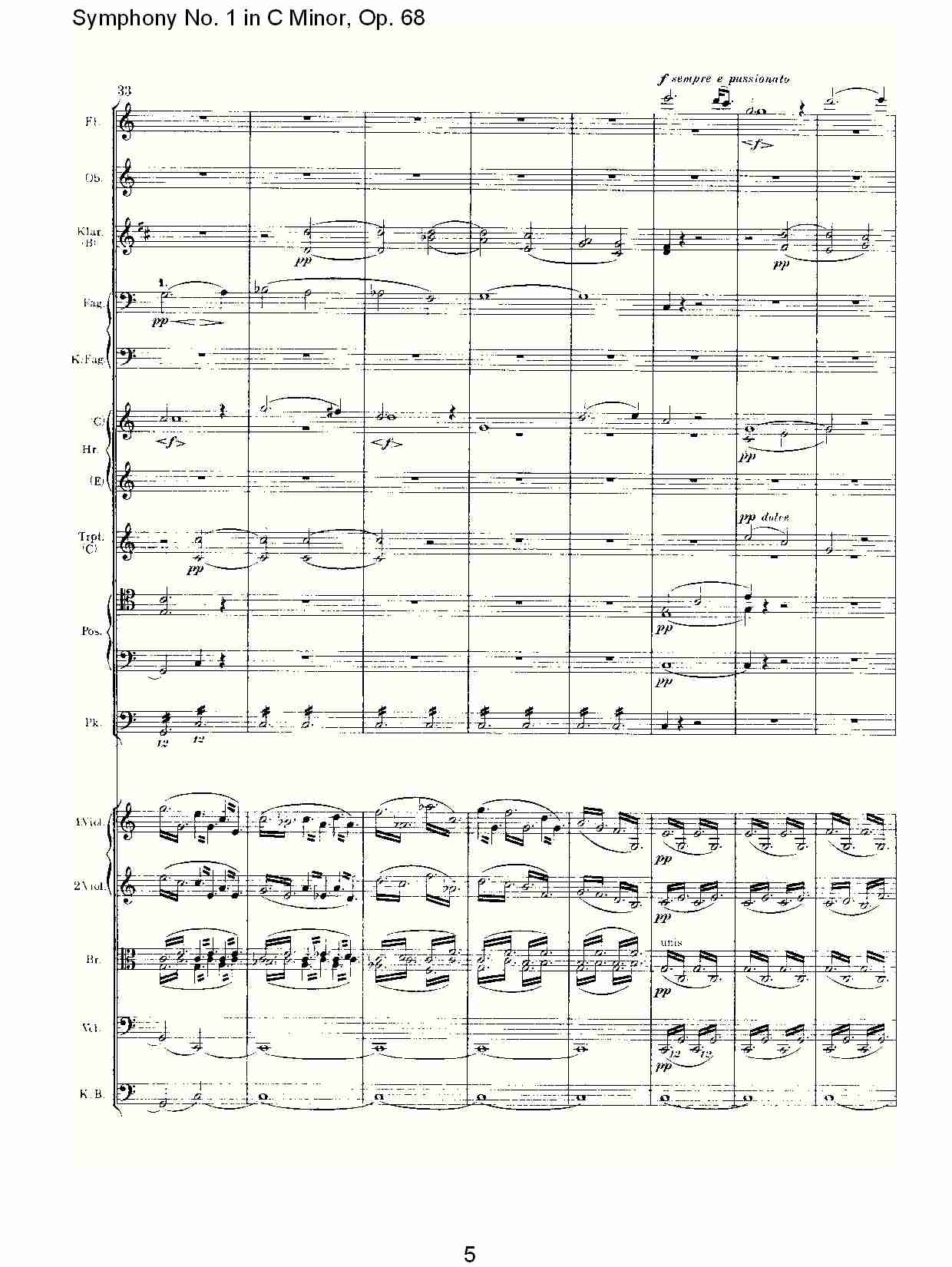 C小调第一交响曲, Op.68 第四乐章（一）.