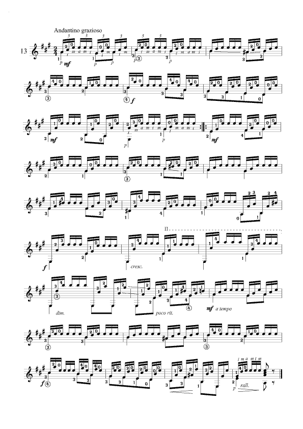 卡尔卡西练习曲13
