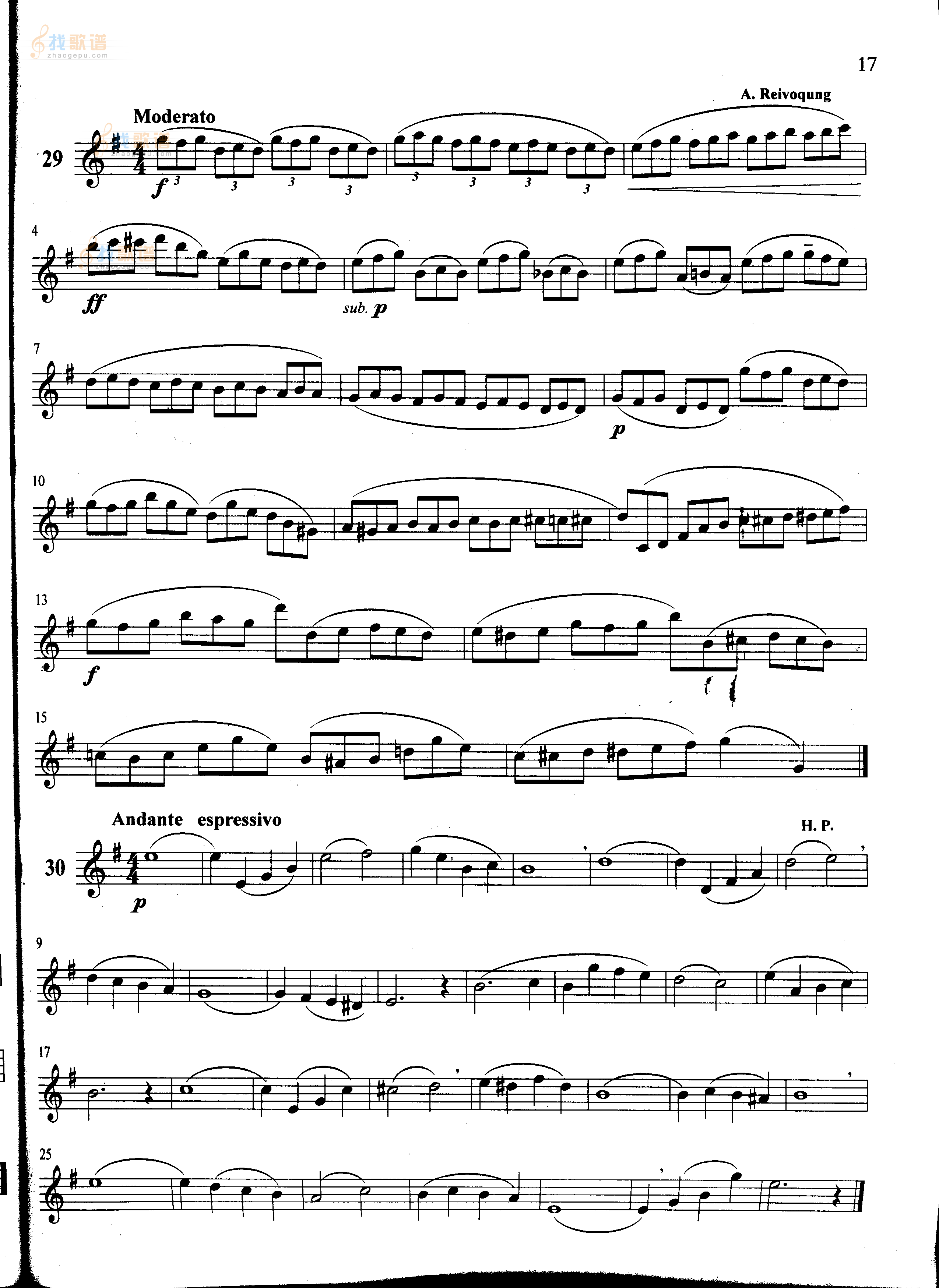 萨克斯管练习曲第100—017页
