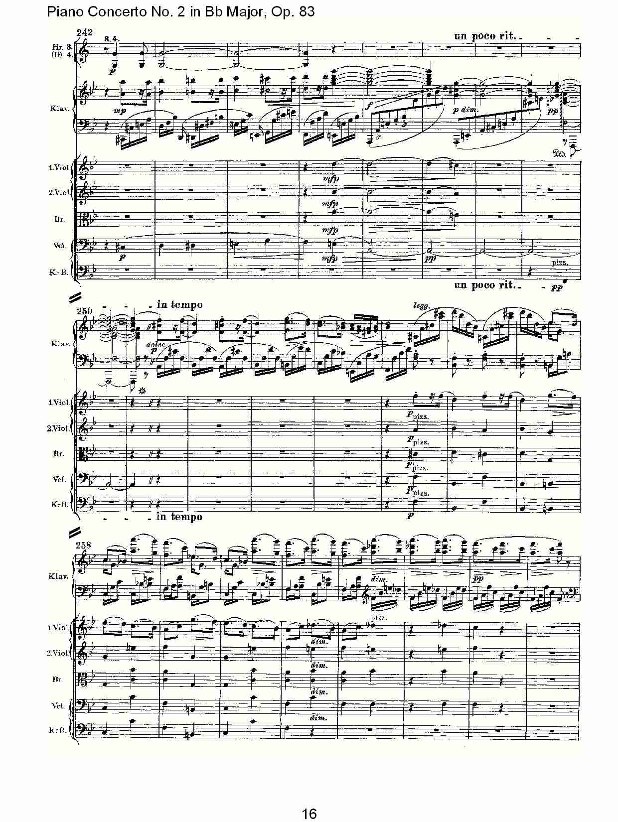 Bb大调钢琴第二协奏曲, Op.83第四乐章（四）