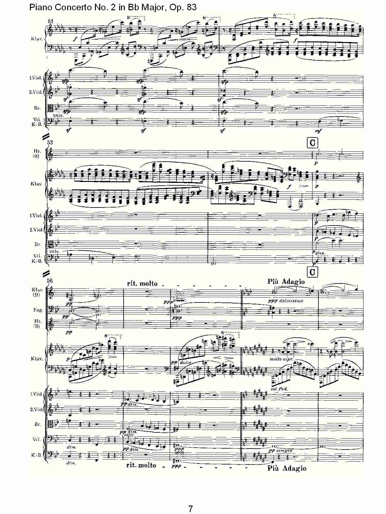 Bb大调钢琴第二协奏曲, Op.83第三乐章（二）